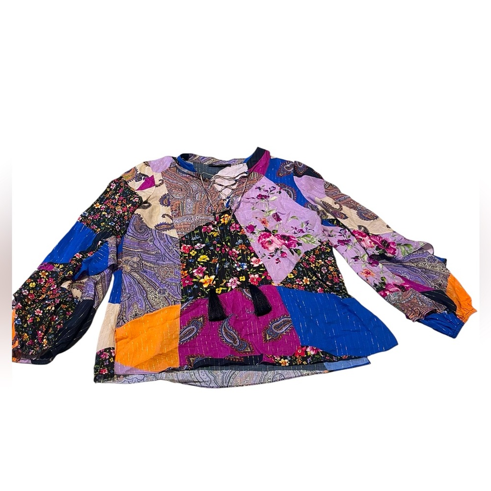 Kobi Halperin Multicolor Patchwork Blouse - image 1